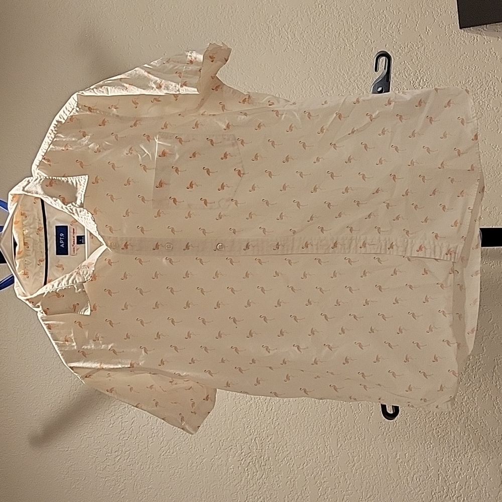 APT.9 Flamingo Button Up